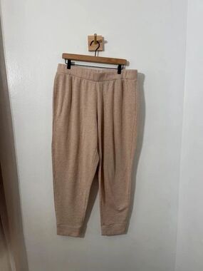Haven Well Within Jogger Style Sweatpants Soft Loungewear Tan XL soft